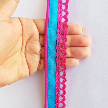 Embroidered Crochet Cotton One Yard Lace Trims Approx. 28mm Wide, Fabric Trim With Crochet Fringe